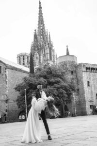 fotos pareja catedral Barcelona