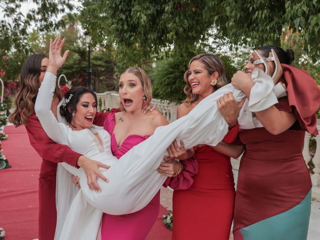 fotos de boda civil en los jardines de Hacienda Azahares