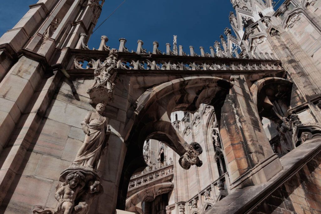 foto de la terraza del Duomo de Milán