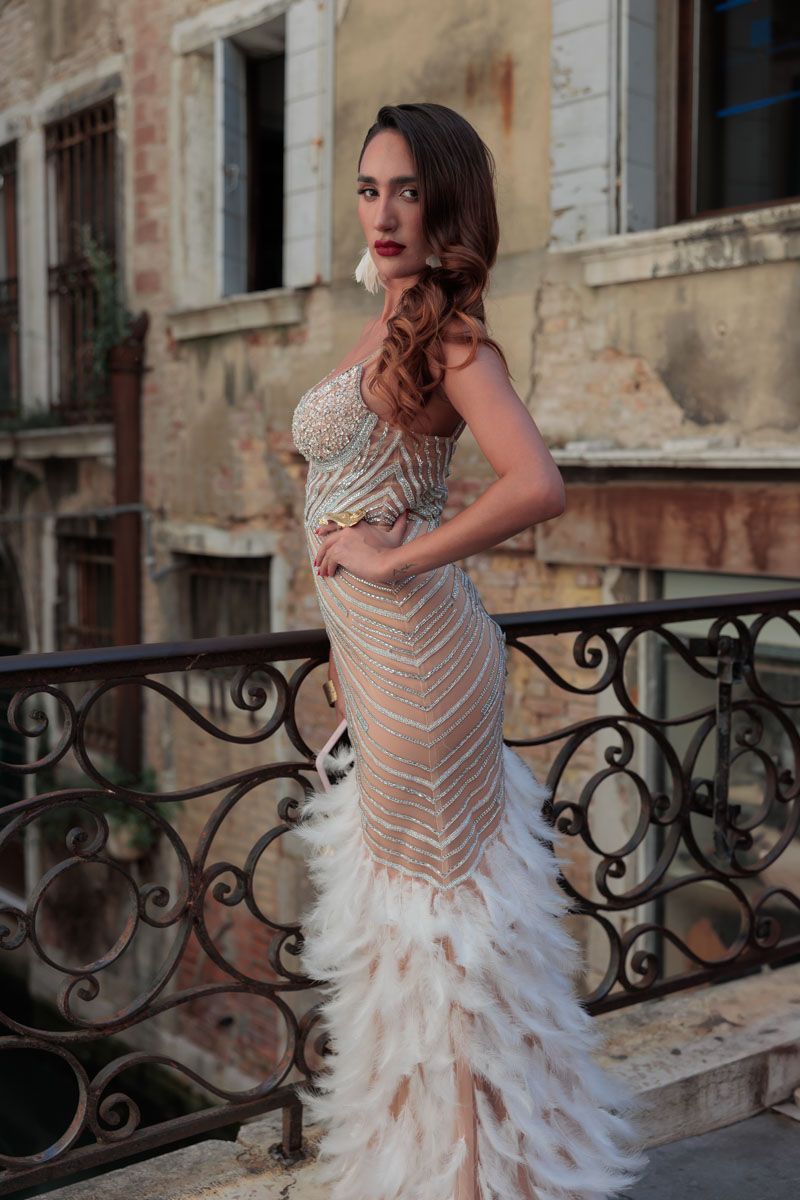 reportaje de fotos de moda en la Mostra de Venecia